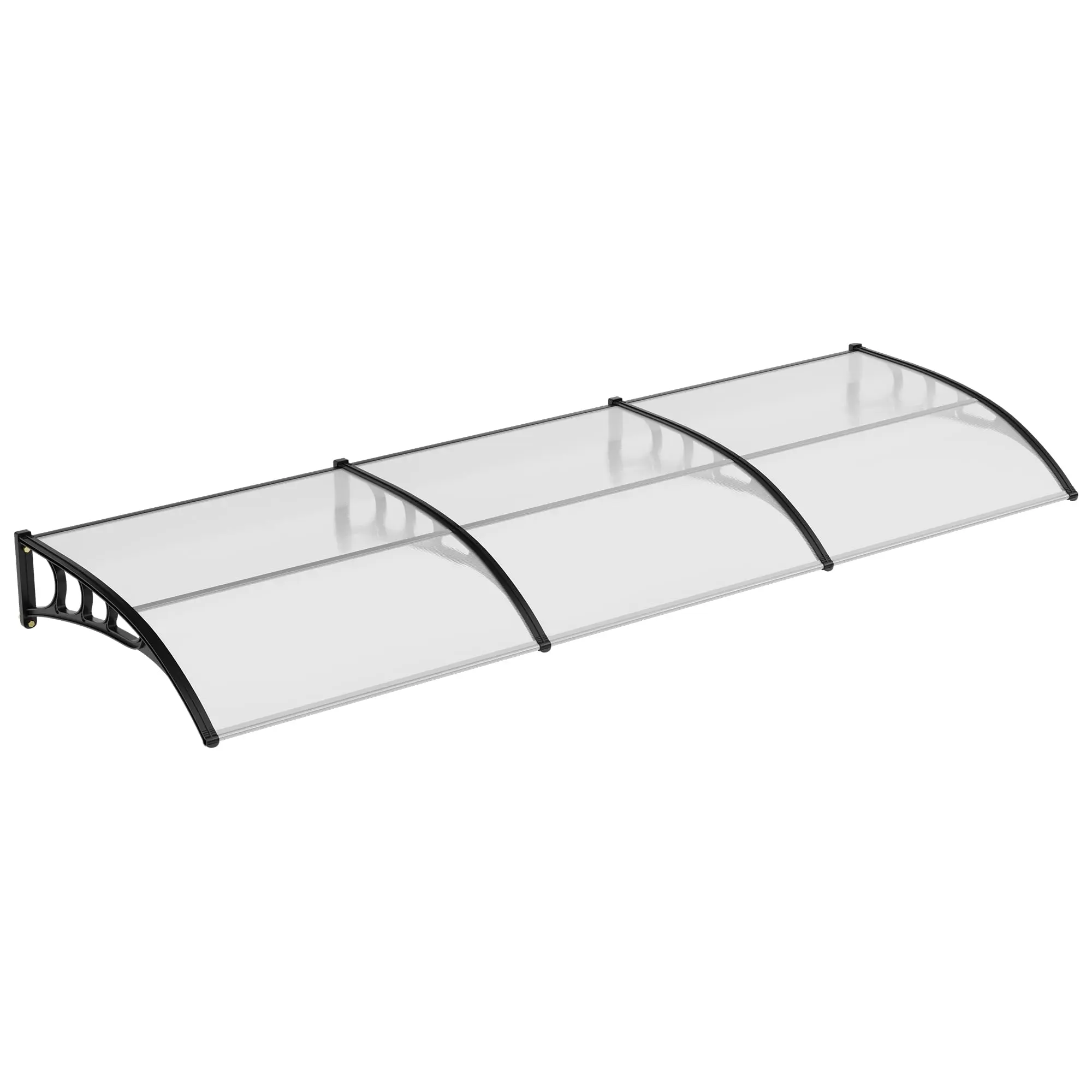 Garvee Awning for Door Entrance, 40x120 Window Awning Canopy Exterior, UV Rain Snow Sunlight Protection Door Awning with Plastic Steel Bracket,Polycarbonate Cover, Clear Board