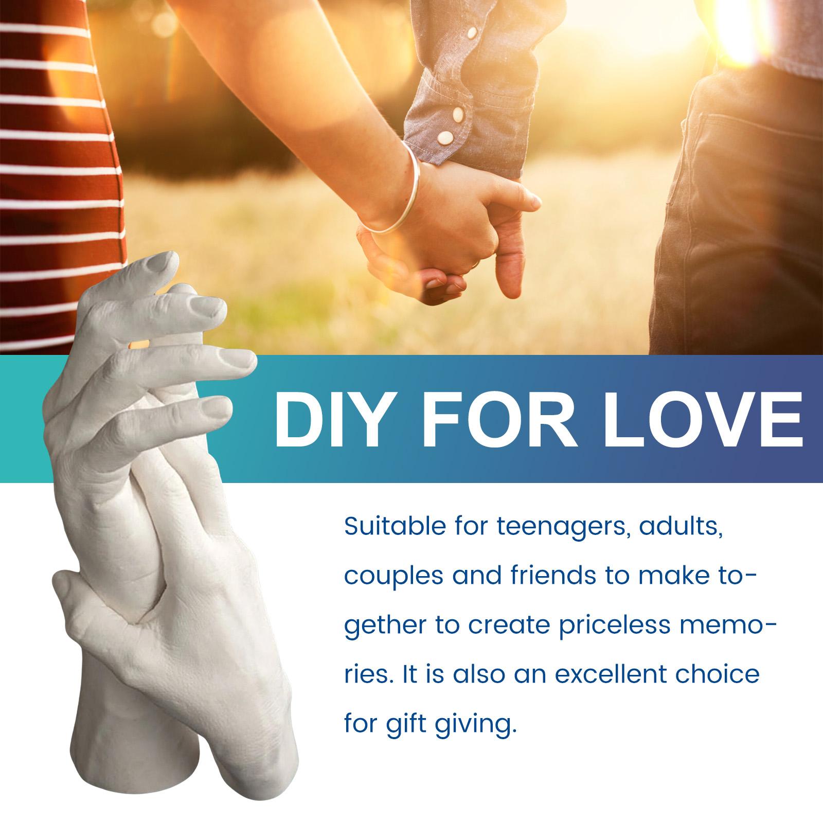 DOWMOO Diy For Love Keepsake Hands Casting Kit, Homemade Holiday Gift Hand-Seal Clay Plaster Commemorative Crafts
