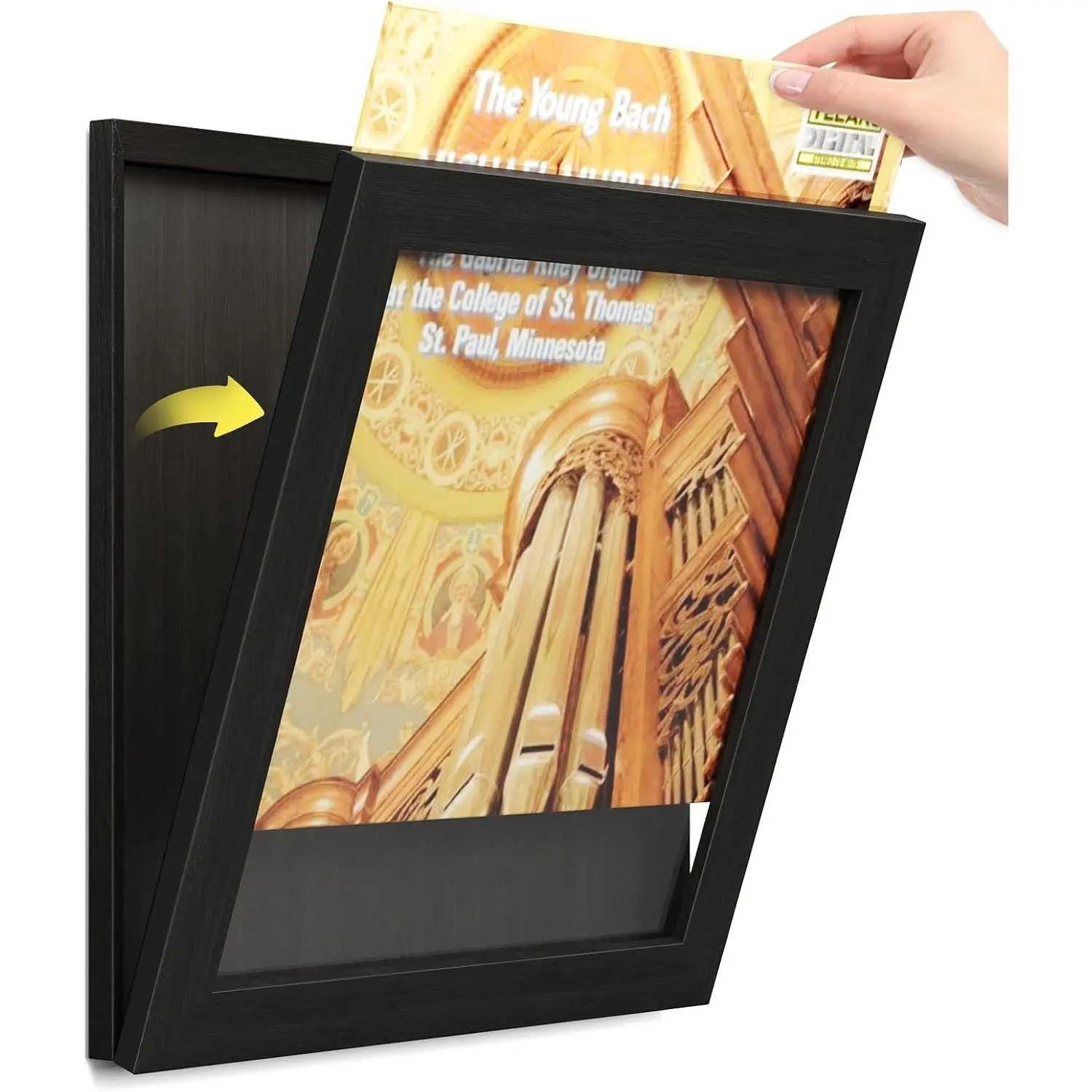 Vinyl Record Frame for Wall Display, Album Frame for 12x12 Inch LP Cover, Black (1 Pack)Gift