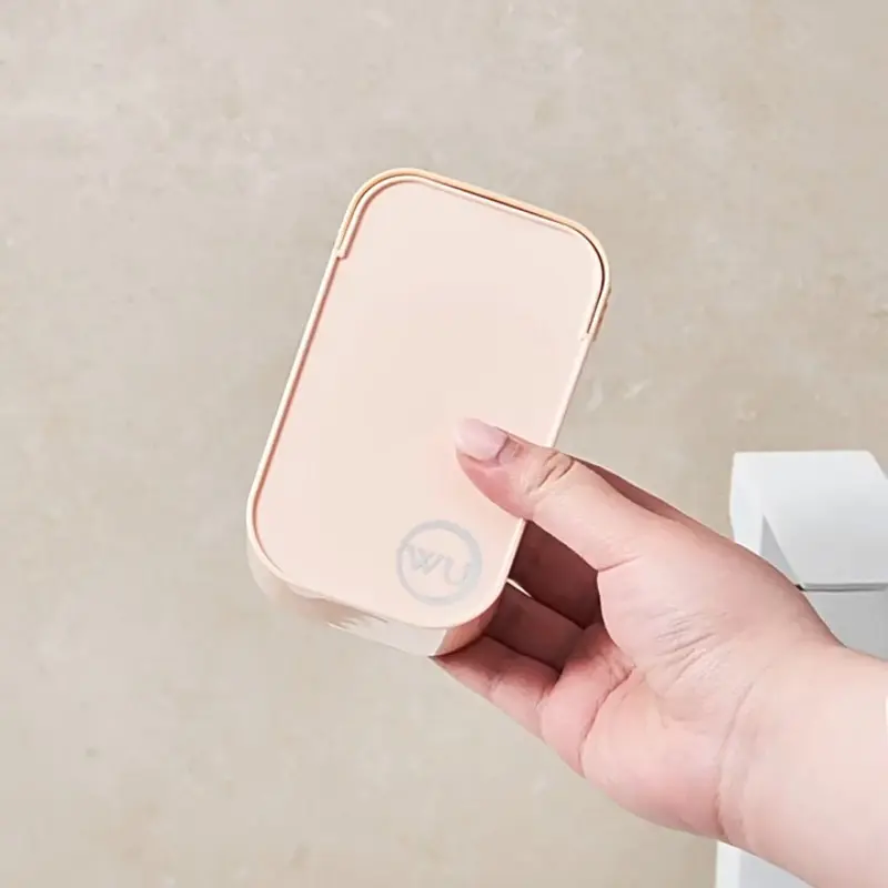 Portable Travel Soap Dish with Drain Tray, Leak-Proof Soap Container with Lid, Lightweight Plastic Soap Holder, Dustproof Soap Storage Box