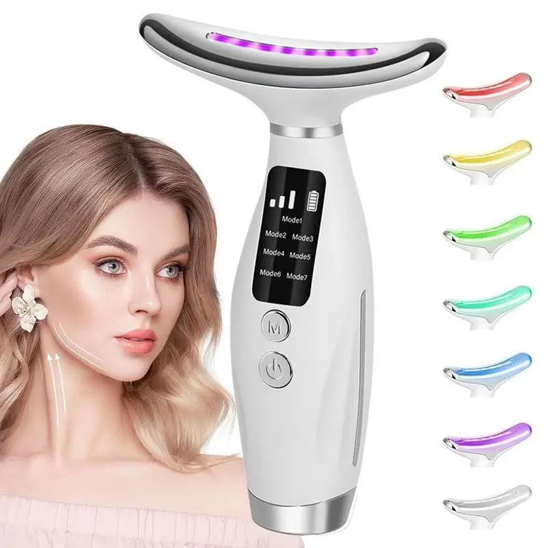 Rechargeable Neck and Face Massager, Vibrating Technology, Portable Skincare Shaping Tool, Beauty Device, Ideal for Self-Care