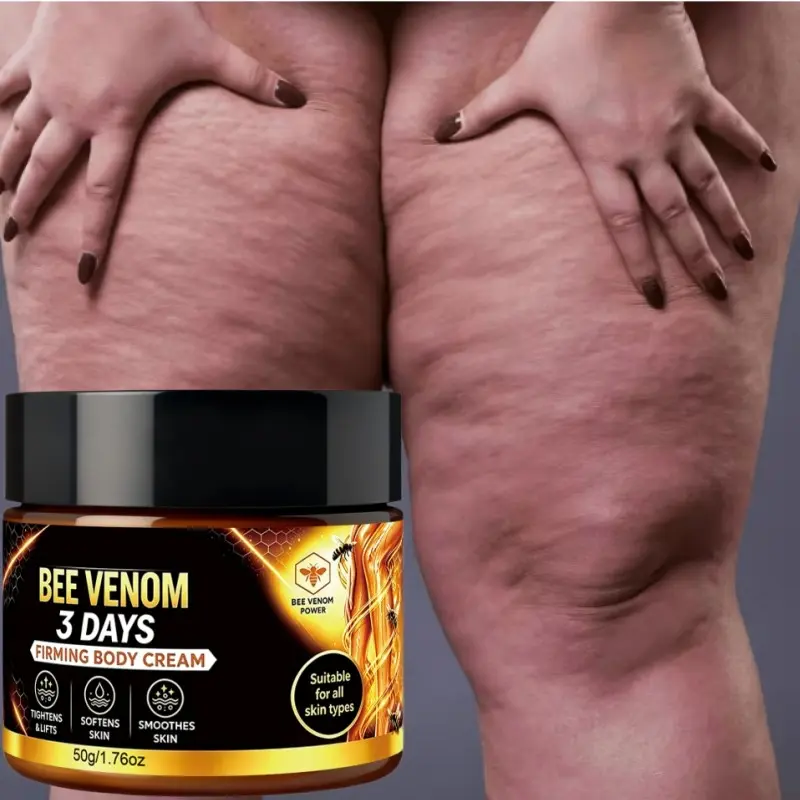 Bee Venom Firming Body Cream,3 Days Skin Tightening Lotion,Leg Lift & Elasticity Booster,Smooth Rough Body Skin,Deep Hydrating Moisturizer,For Thighs Arms Belly Elbows,All Skin Types Daily Body Care Lotion