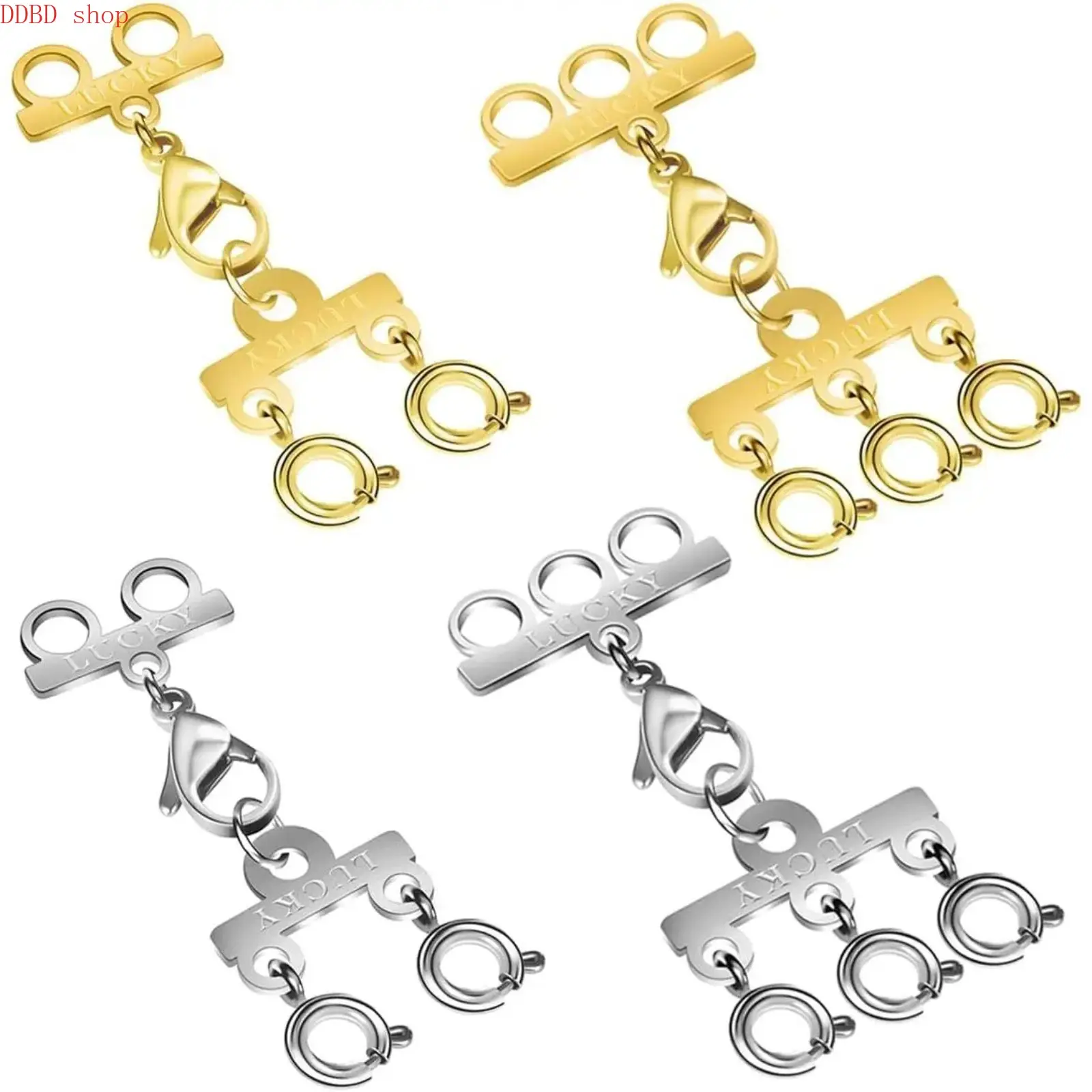 Necklace Layering Clasps,Multi-Strand Necklace Clasps, Gold and Silver Connectors for Layered Look, Necklace Separators