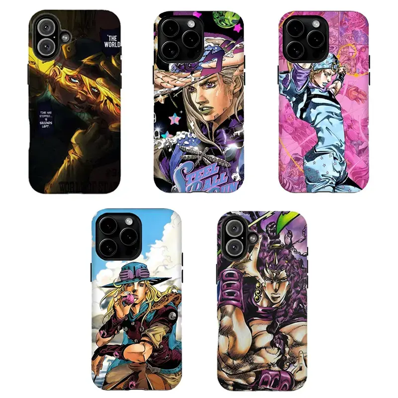 JOJO's Bizarre Adventure Fan Art Phone Case ,Anime Lover Gift,Tough phone case,for iPhone 17 16 15 14 13 12 11 Pro Max X XS for Samsung S21 -S26 Plus Ultra,The Best Gift for Yourself, Friends, and Family, Phone Accessories