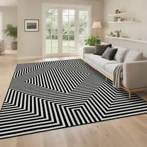 Washable Modern Abstract Area Rugs for Living Room, Soft Non Slip Large Indoor Modern Floor Rug Low Pile Ultra Thin Stain Resistant Throw Carpet for Home Office