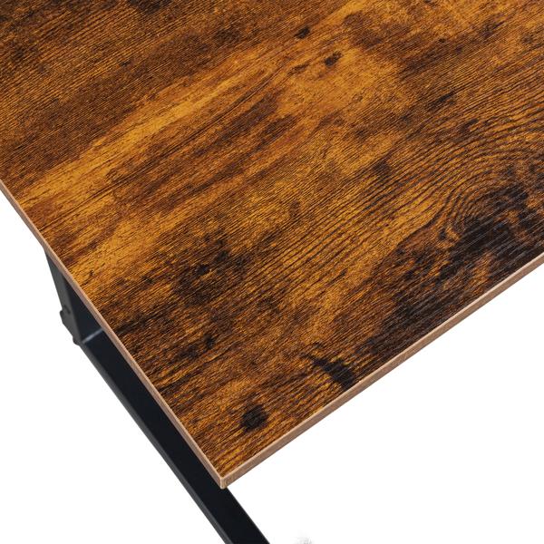 Space-Saving Rolling Side Table - Adjustable Height, 15MM Chipboard & Steel Frame, Retro Style for Living Room or Office