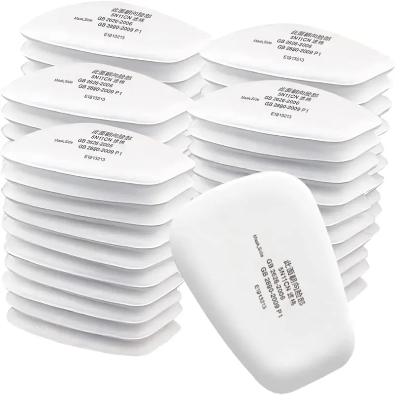 Respirator Filter, 5N11, Disposable, Gas Mask Accessories, Helps Protect Against Non-Oil Based Particulates, Use With 5000 Series Respirators or 6000 Series Gas and Vapor Cartridges, For Dust & Torch Cutting for 6200, 6502 Masks