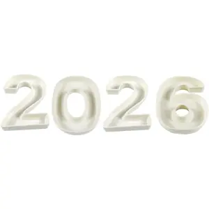 2026 Ceramic Number Candy Dish, Ideal New Year Gift & Tabletop Decoration