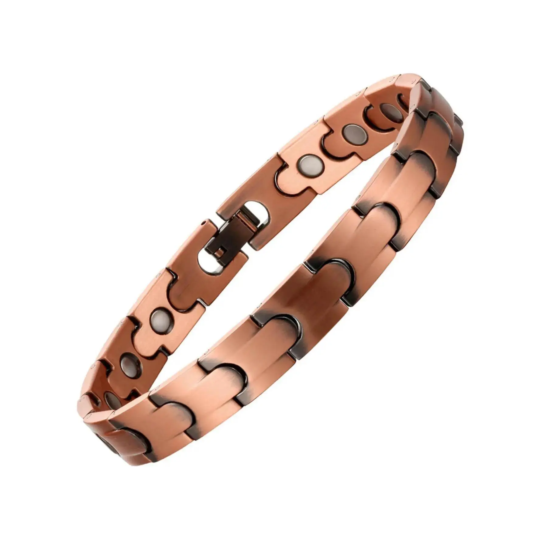 Copper Magnetic Bracelet for Men and Women, Adjustable Link Bracelet, Simple Style Fashion Jewelry, Adjustable Slider Bracelet