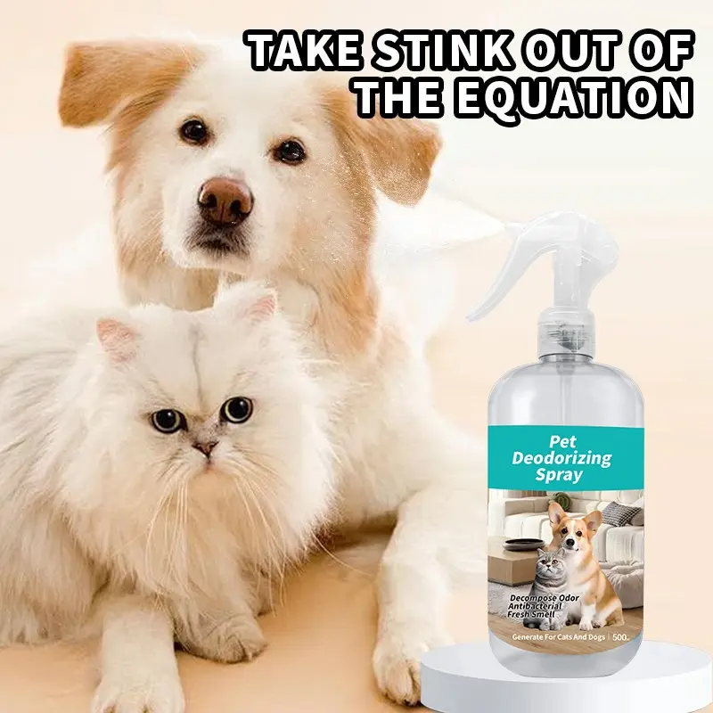 Pet Odor Eliminator Spray, Fresh Scent Deodorizer for Cat Urine Smell, 500ML Pet Care Essential, Effective Home Fragrance Solution