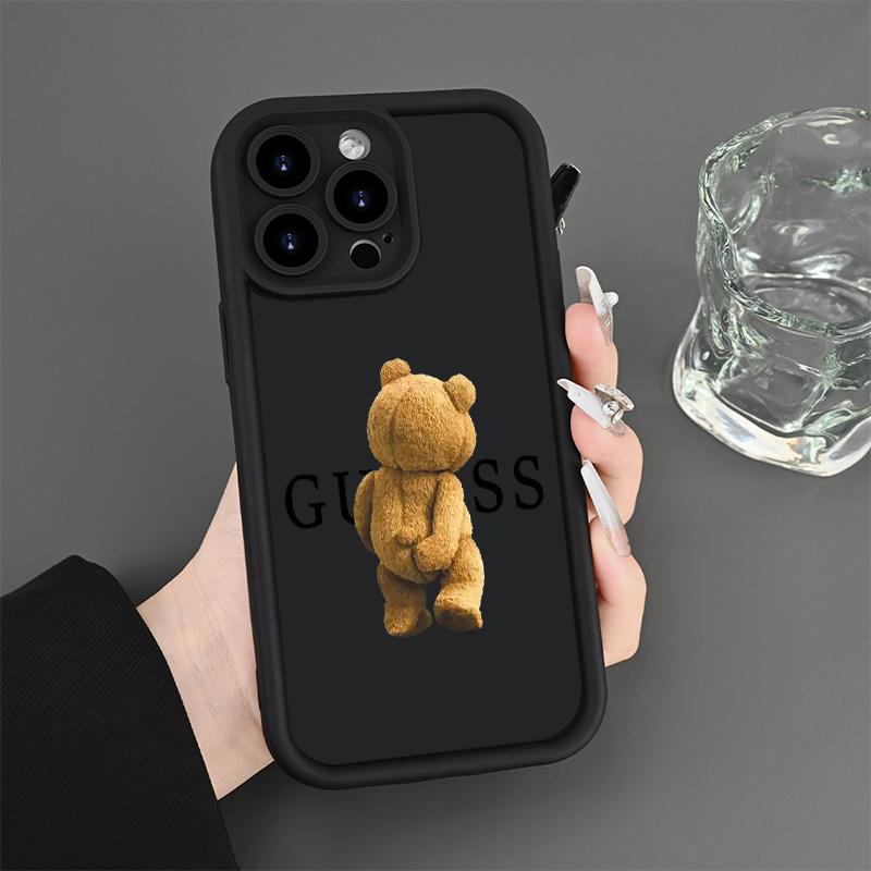 Phone Case - Cartoon Bear Design Mobile Phone Case, Enhanced for Shock Resistance And Drop Protection, Unisex, Compatible with for iPhone 17 E Air Pro ProMax iPhone16 15 14 Plus 13 12 Mini 11 X XS XR, Ideal for All Users