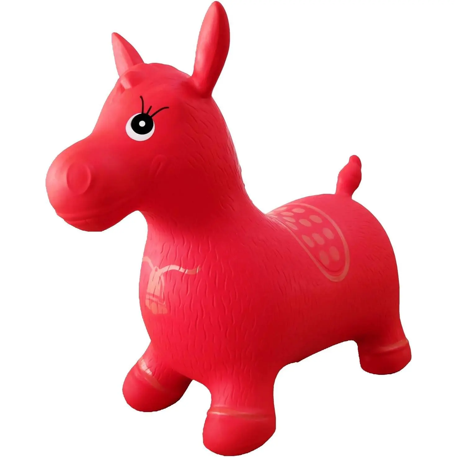 Inflatable Bouncy Animal Hopper - Bouncy Horse, Cow or Unicorn - Kids Space Hopper with Hand Pump, Durable 55cm/22in Jumping Toy, Delivered Deflated for Indoor/Outdoor Play, Ages 3-6, Stable, 3 - 6 Years, Four Legs