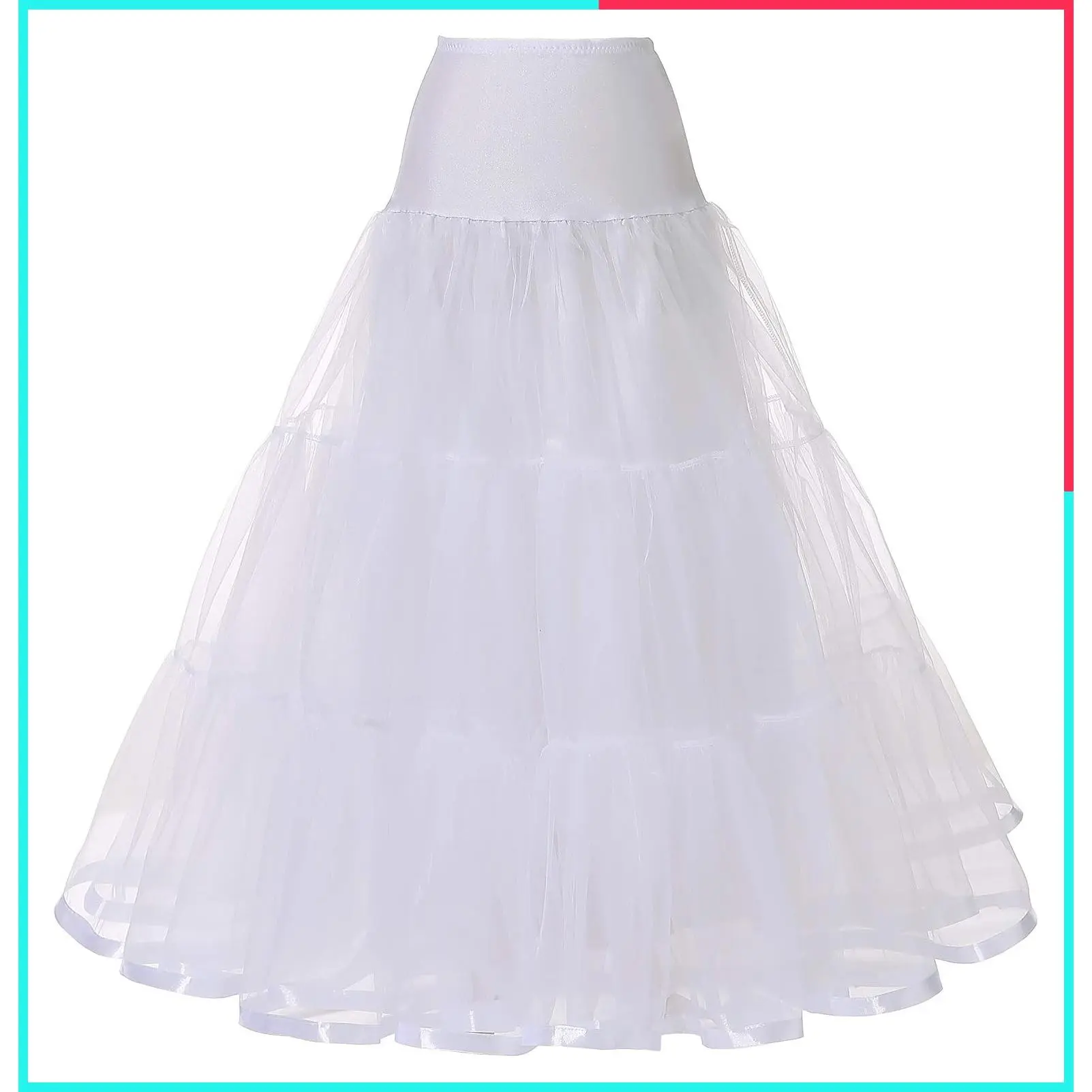 Women's Ankle Length Wedding Petticoats Slips Plus Size S-XL