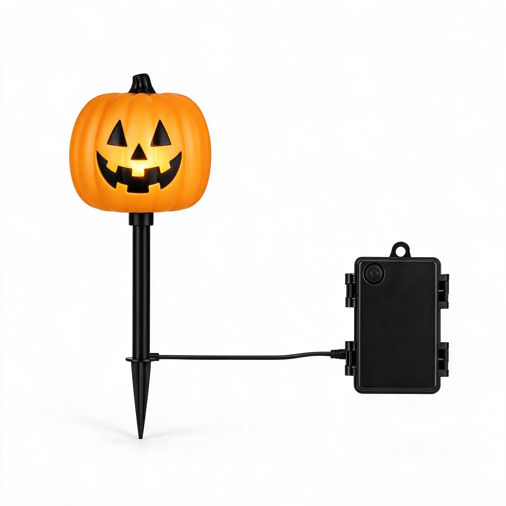 5 Pack Halloween Pumpkin Stake Lights, Waterproof LED Pathway Marker Lights, Outdoor Lawn Stake Lamps for Yard Garden Patio Decorations