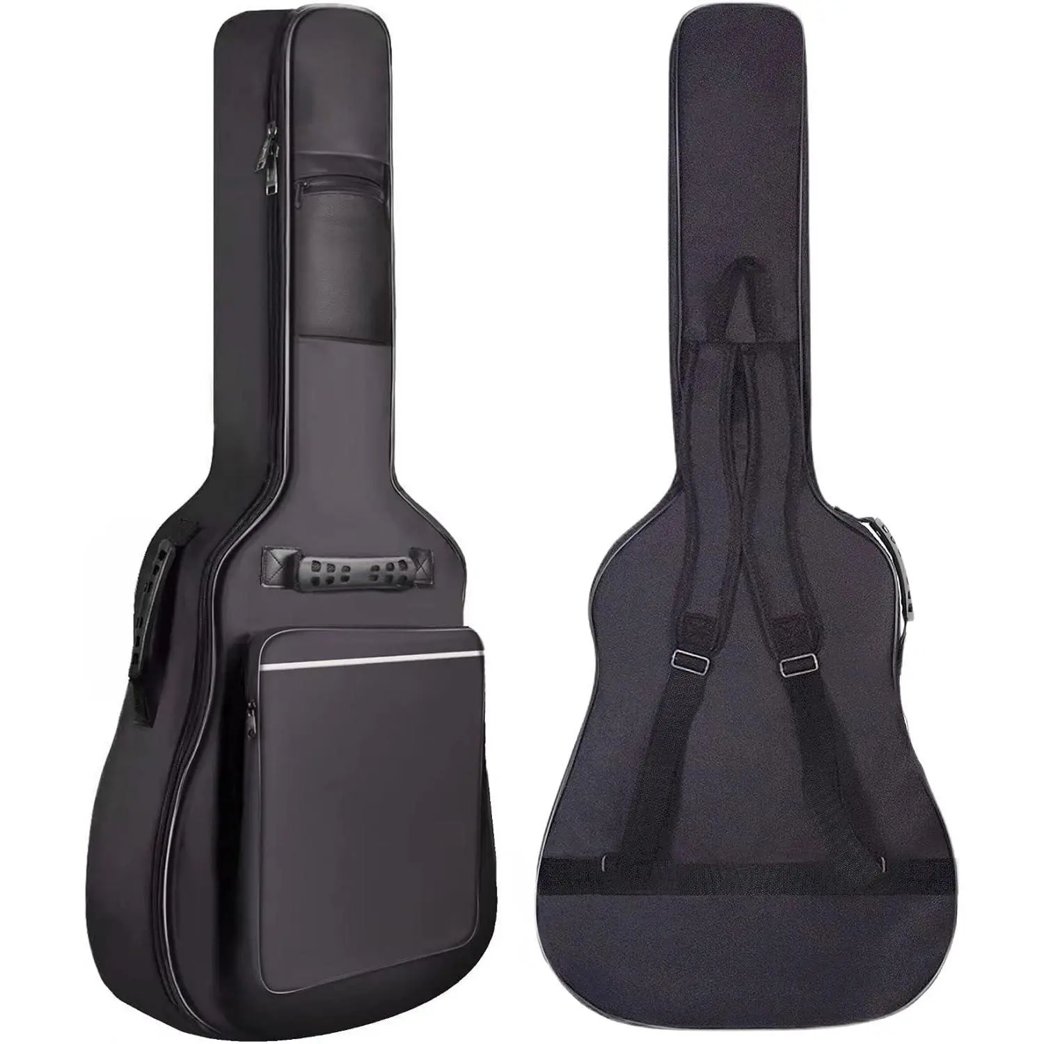 40/41" Acoustic Guitar Case,600D Oxford Fabric 0.35" Thick Padding |  | Side Handle &  Hanger Loop | Big Pocket& Strap | Adjustable   Straps for Gig Travel Practice