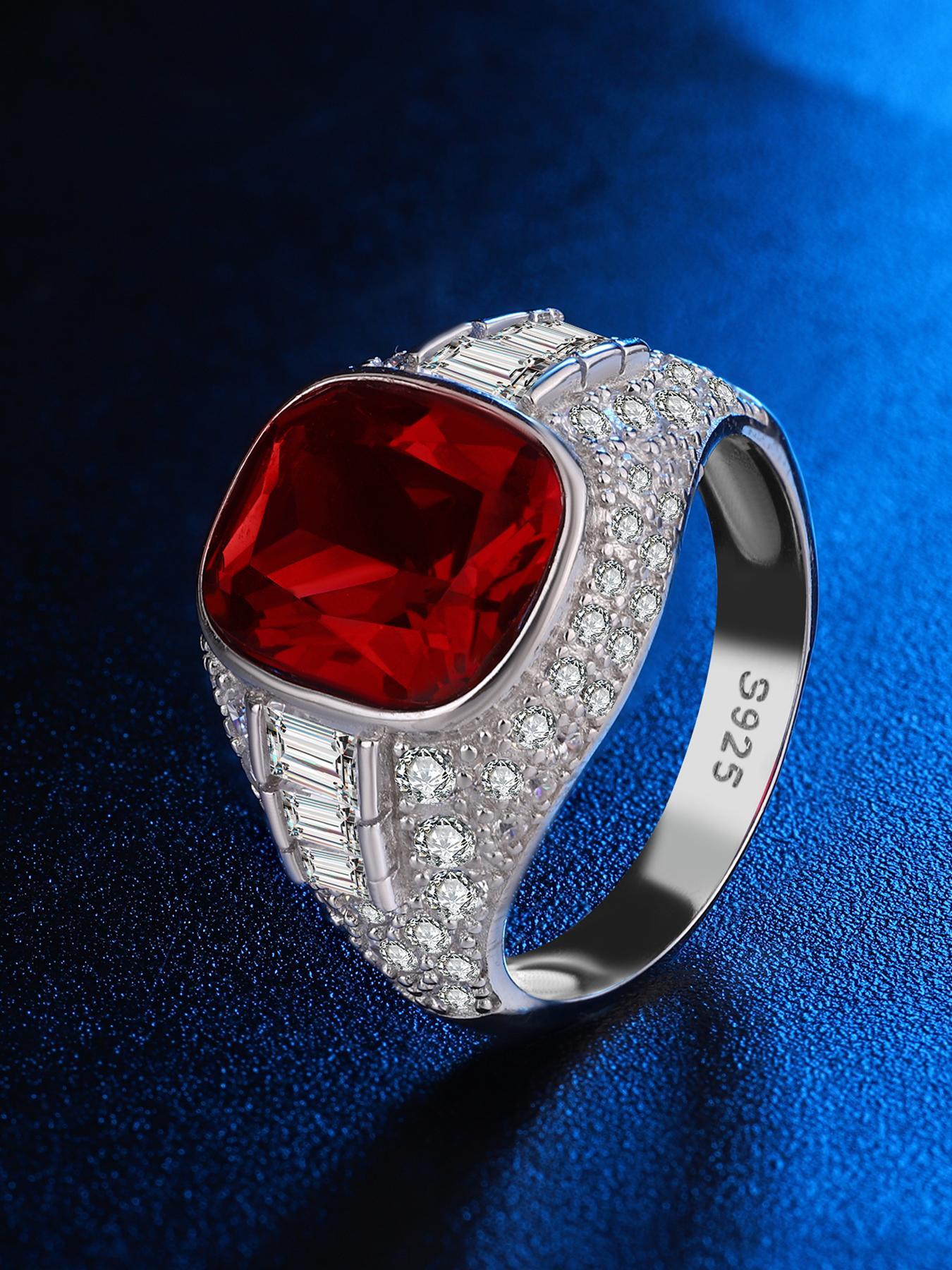 925 Sterling Silver Women's Elegant Rhinestone Decorated Ring, Duchess Cut Ring, 2024 New Style Exquisite Trendy Ring, Fashionable Jewelry Accessories for Women As Gift