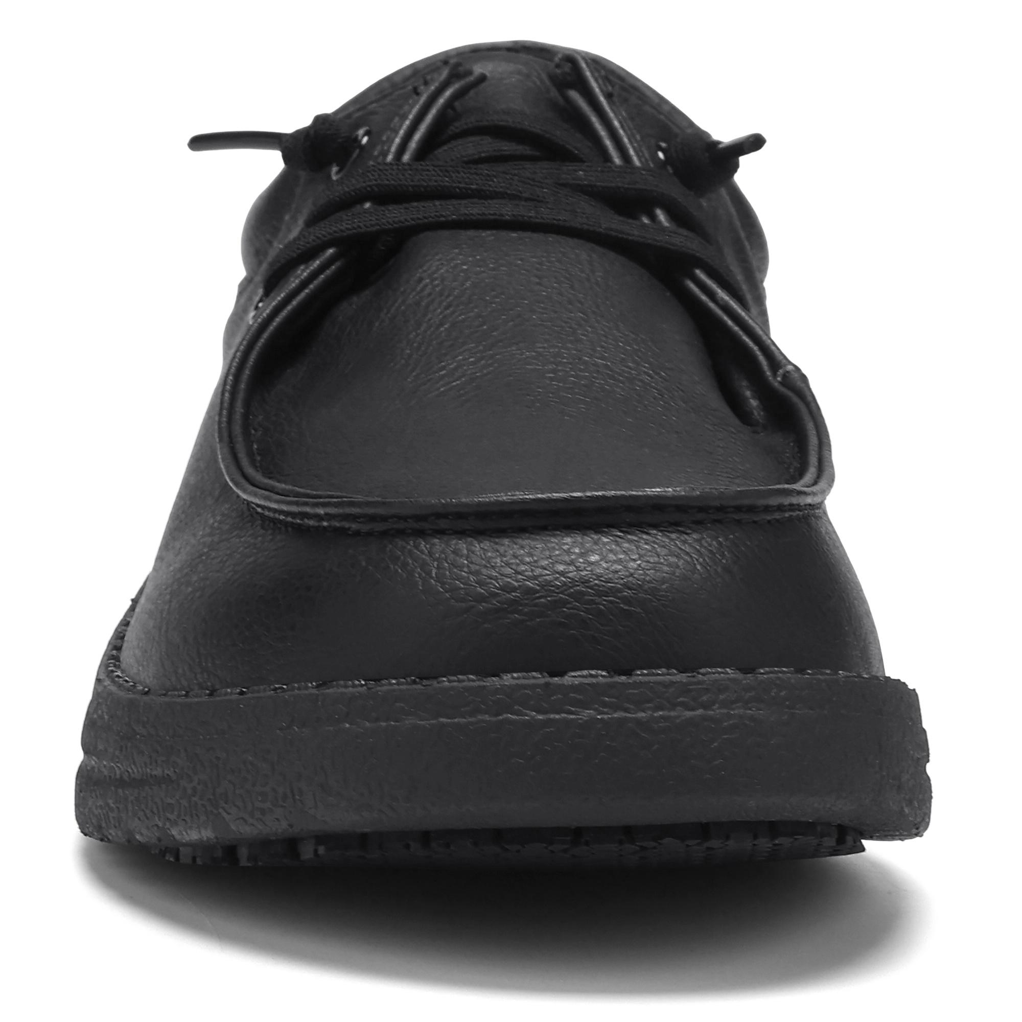 Unisex Closed Lace Leather Work Footwear - Soft, Cushioned, Slip-Resistant, Oil-Resistant Kitchen Walking Shoes for Chefs, Ideal for Long Shifts, Casual, Chefs/Servers, All Season