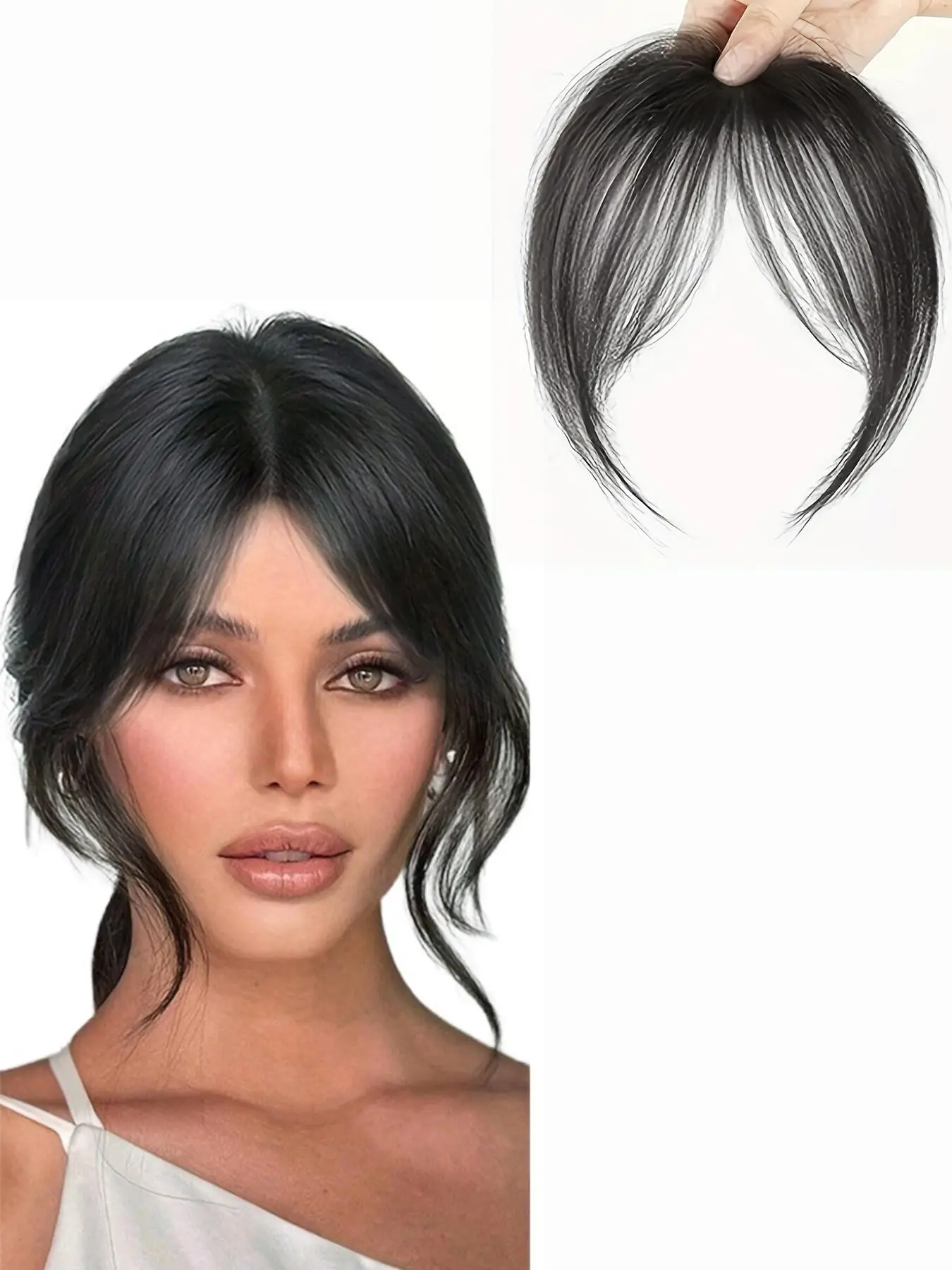 Fashionable Fringe Bangs Wigs for Women, Natural Fluffy Gorgeous Wigs with Curtain Bangs, Wispy Bangs, Synthetic Wigs for Party, Daily Use, Synthetic Hair, Synthetic Material Wigs