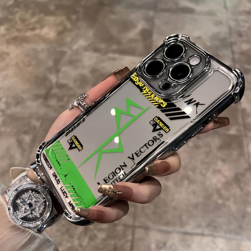 Cyberpunk Style Frame Pattern Phone Case iPhone for 17 Air 16 15 Plus 14 13 12 11 Pro Max X XR Xsmax 8 7 Plus Coated Anti-drop Transparent Soft Back Case