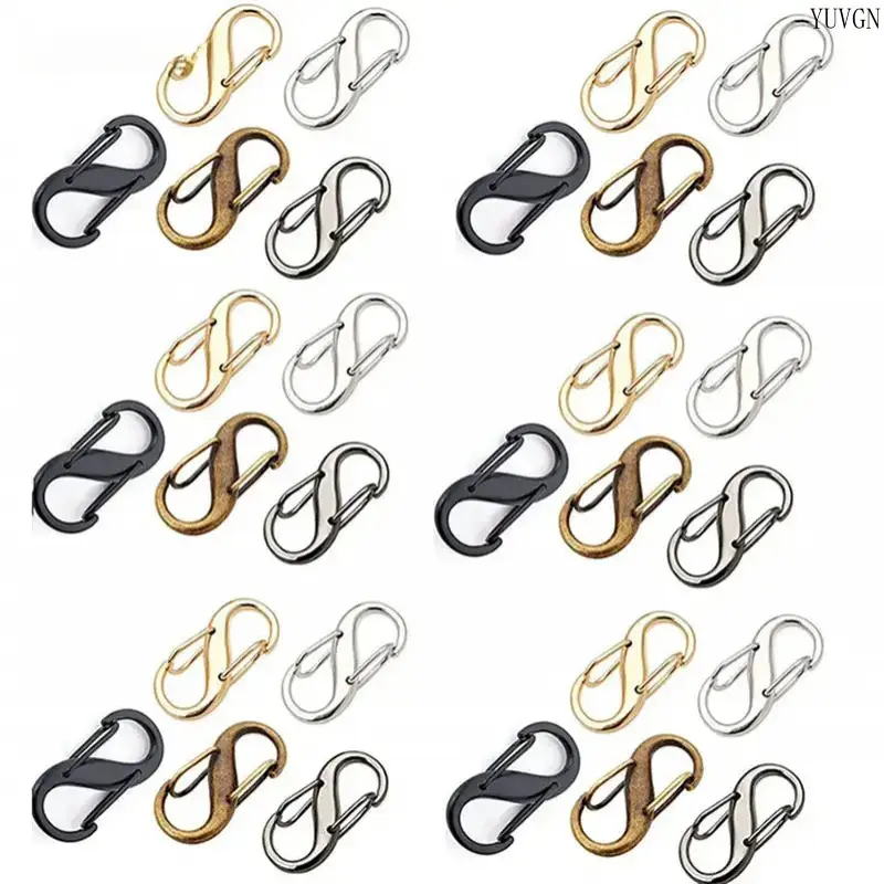 20Pcs Zipper Clip Theft Deterrent, Small Effective Zipper Lock, Double Opening Zipper Pull Replacement, Mini Carabiner Anti-Theft Clips for Bag, Luggage, Backpack, Purse, Travel & Outdoor Use, with Chain Length Adjustment