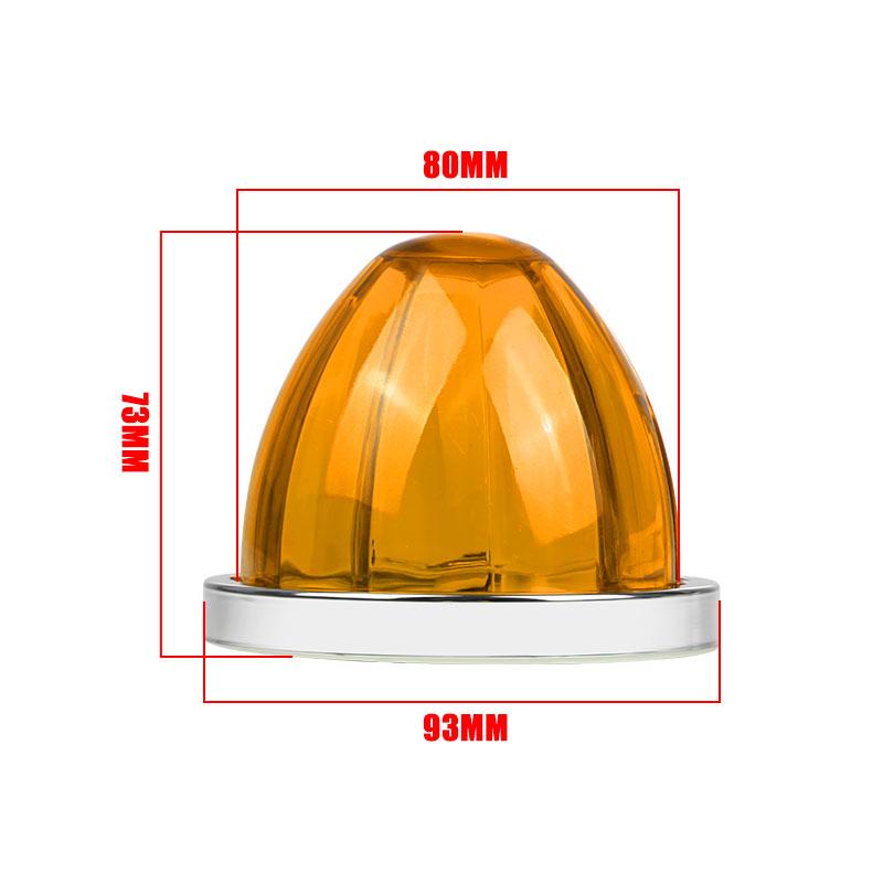 2PCS LED Watermelon Lights Truck Car Side Marker Light pick up Truck Clearance Lamp Turn Signal Indicator Lamp for Lorry Trailer