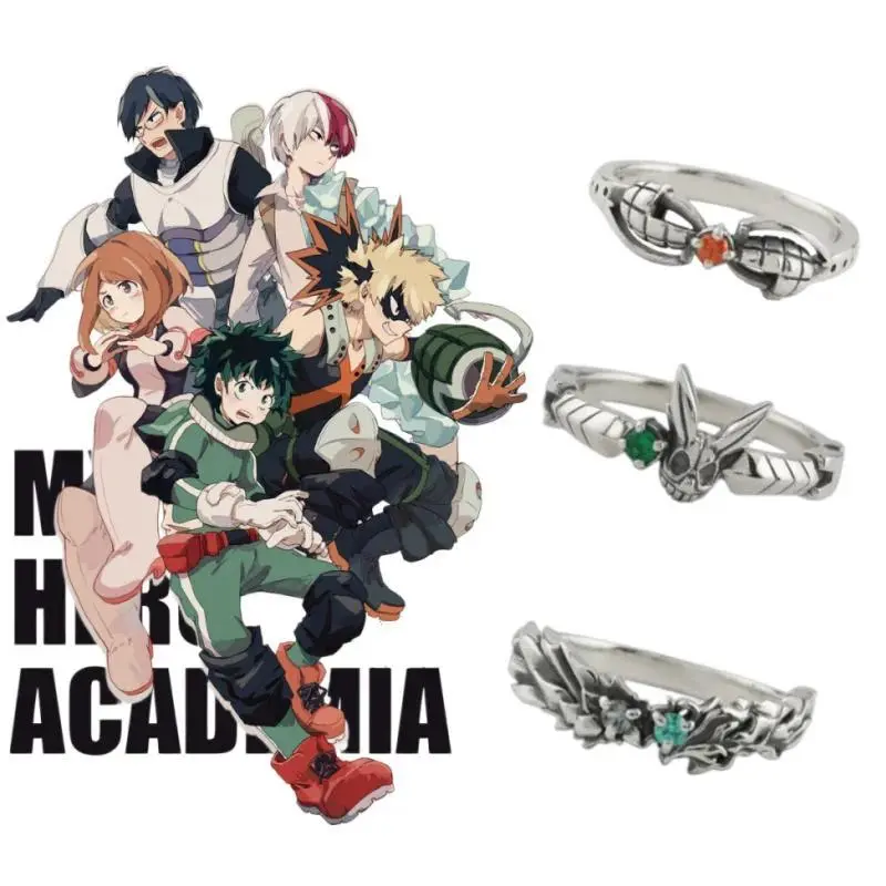 2026 My Hero Academia Bakugou Katsuki Kirishima Eijiro Shoto Todoroki Ring Cartoon Fashion Accessories Anime Peripherals Gifts
