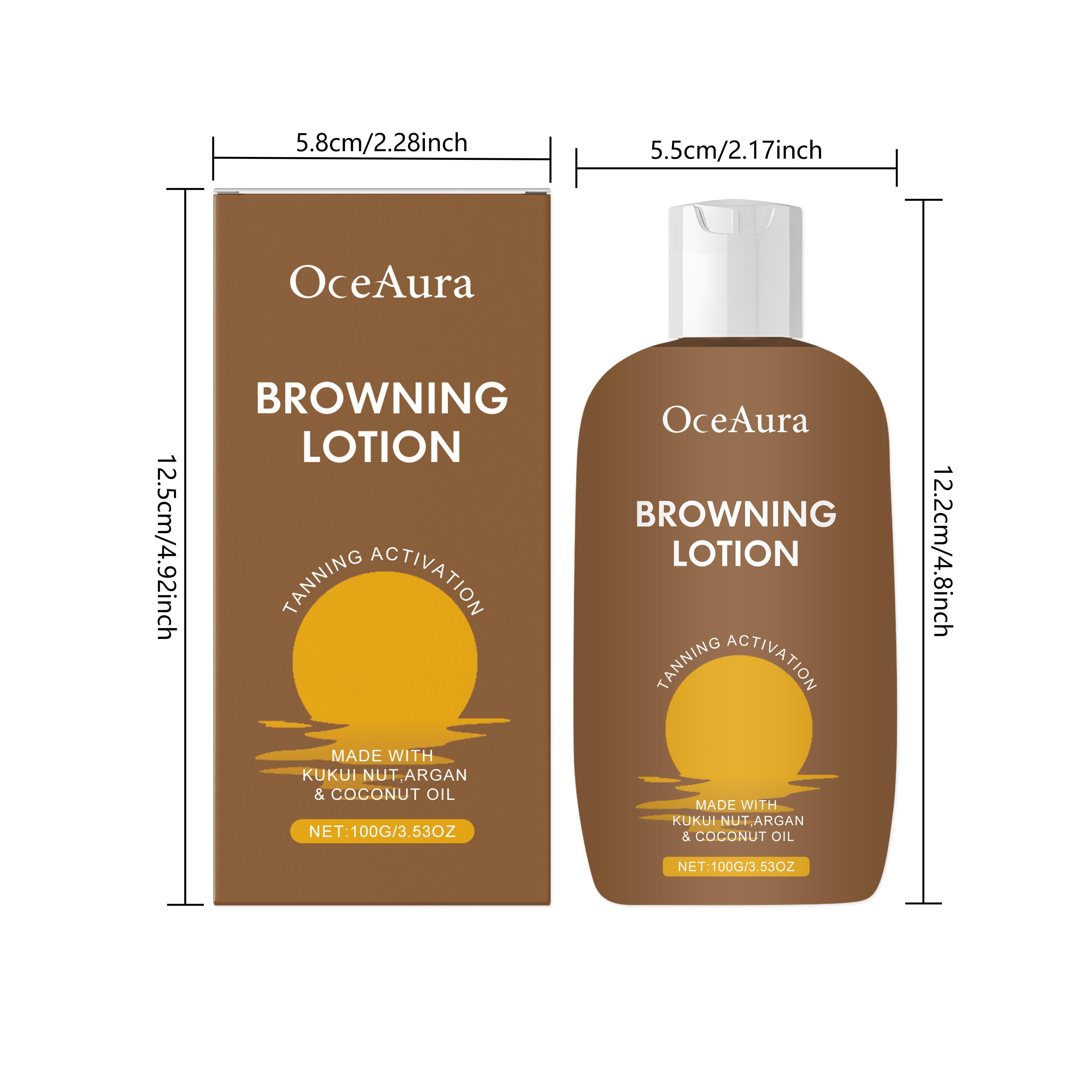 OCEAURA Browning Lotion with Coffee Seed Oil & Argan Oil, Tanning Body Lotion with UV Protection, Non-Greasy Fast Absorbing, Deep Nourish Coconut Kaju Oil for All Skin Hydrating Intensive Gel tan shower sunscreen spray bronzing agent