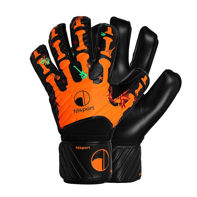 New football goalkeeper gloves with finger protection, latex palm, suitable for adult and children training 	   football drip soccer accessories goalie