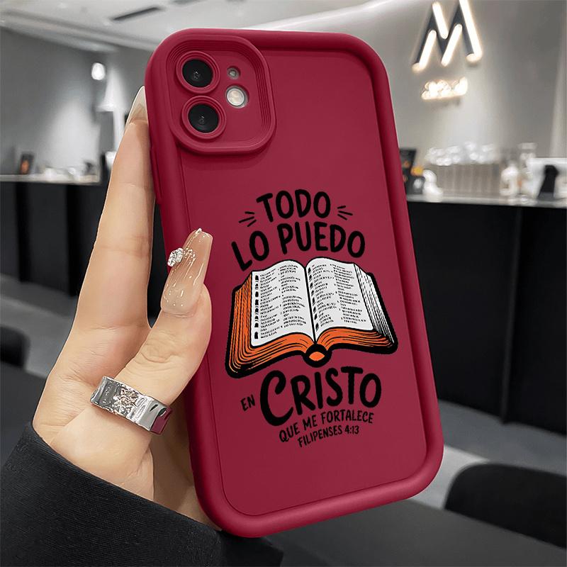 Protective Phone Case Designed for iphone 17 Air 16 Pro Max 15 Plus 14 13 12 11 Featuring Bible Verses Made from Shockproof Silicone TPU This Bumper Case Offers Drop Protection
