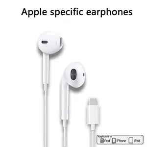 Type-C Wired Earphones, Semi-In-Ear, Hi-Res Digital Decoder, with Line Control Mic, Compatible with Phone/tablet/laptop
