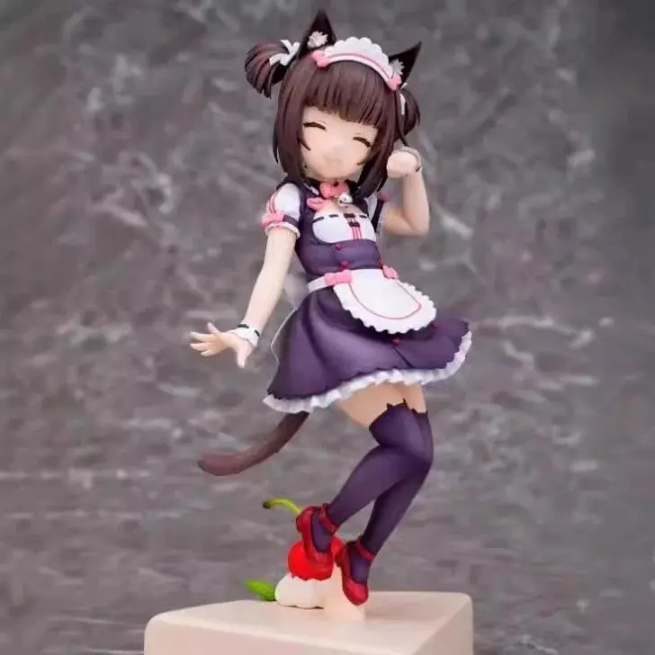20cm NEKOPARA Maid Vanilla Chocolat Action Figure, Collectibles Toy for Christmas Gifting