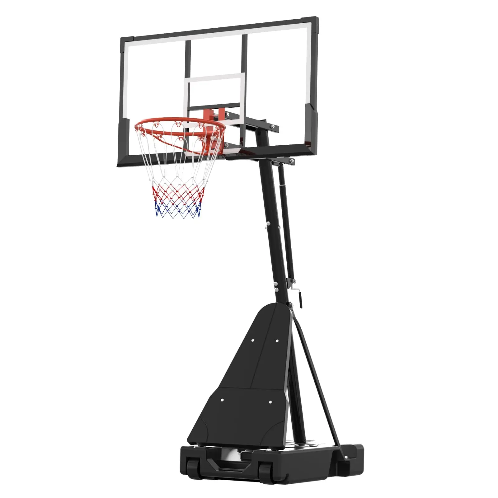 Garvee Portable Basketball Hoop System, 52" Shatterproof Polycarbonate Backboard, 4.9-10 ft Height Adjustable, Fillable Weighted Base with Wheels - Outdoor Basketball Goal for Driveway/Backyard/Pool