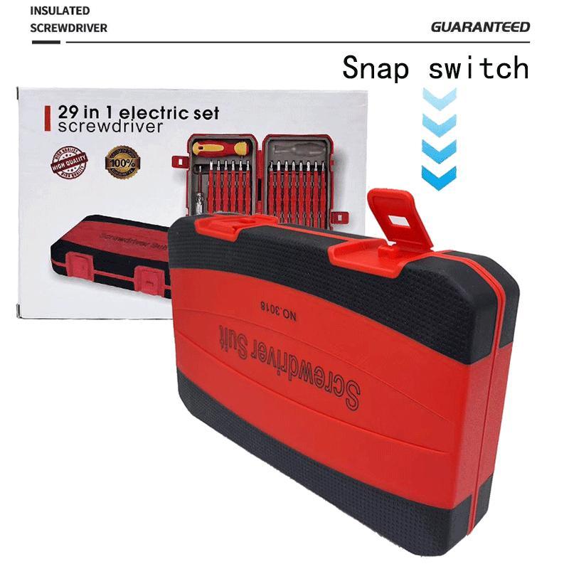 29-in-1 Insulated Magnetic Screwdriver Set, Multipurpose Electrician Screwdriver Kit, Professional Hand Tool Set for Home & Office, Hardware, Screwdriver Bits, Tool Box
