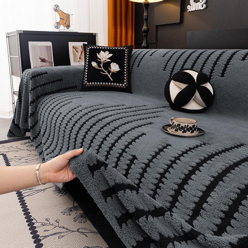 Plush Sofa Cover, Soft Comfortable Couch Protector and Sofa Towel for Living Room, Bedroom, Hotel or Dormitory, Sofa Slipcover for Hmoe Decor
