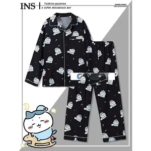 yiji Pajamas, Fashionable and Comfortable, Loose Hachiware, Usagi Cartoon Cute Pajamas, Casual Cartoon Home Clothes Set