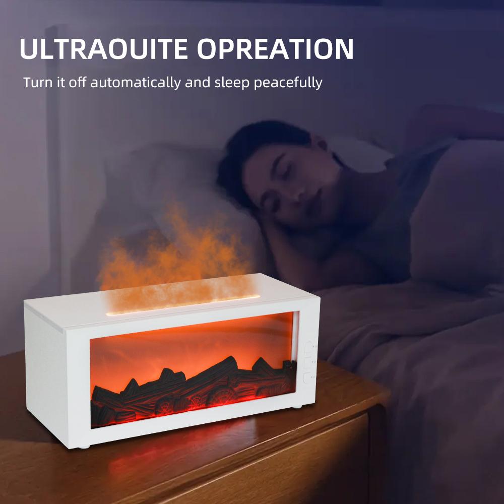 Fireplace Essential Oil Diffuser with Remote Includes 3 Oils for a Cozy Home Perfect Gift Idea with Sweet Orange Tea Tree & Lavender