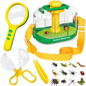 4PC Outdoor Exploration Kit, Includes Insect Observation Box, Kids Magnifier, Tweezers, Bug Catcher, Stem Educational Toy, Ideal Birthday Gift, Outdoor toy, Garden toy, Holiday essential