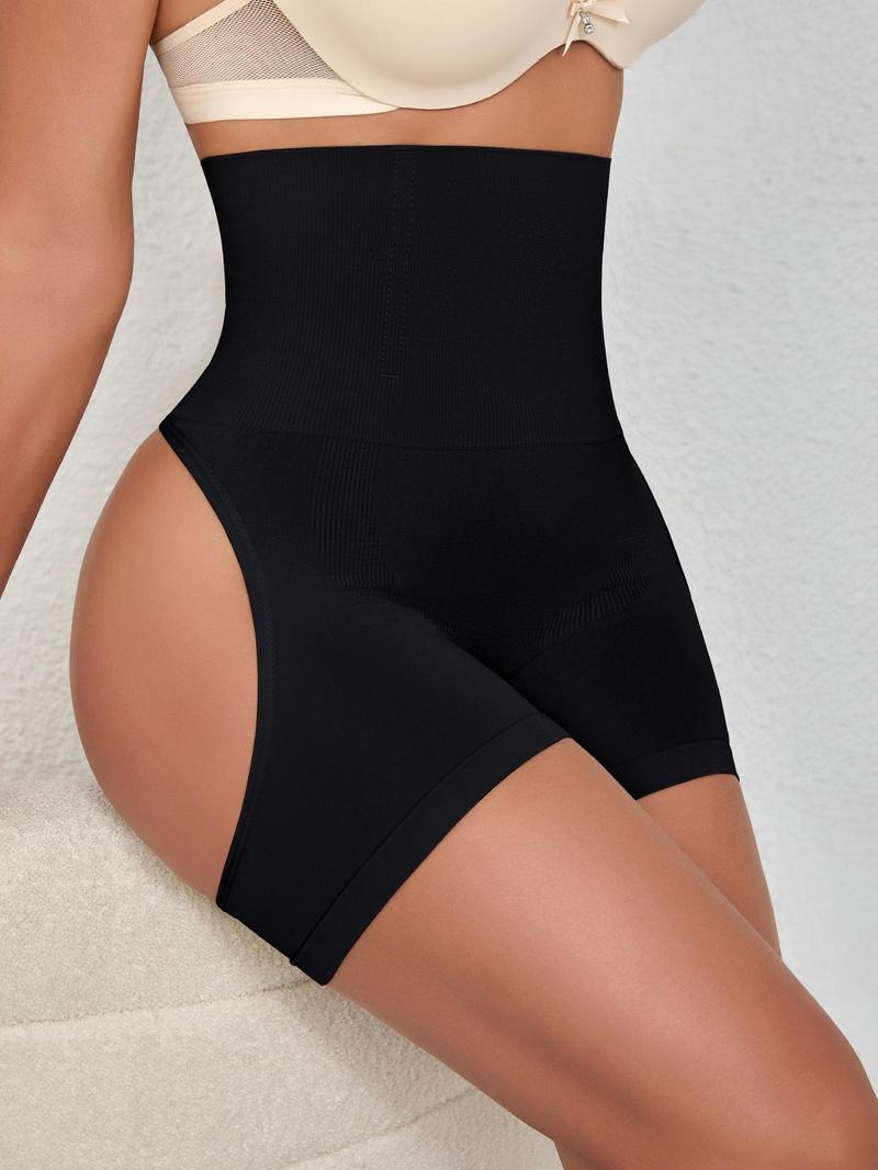 Women's Solid High Waist Shapewear Shorts, Tummy Control Butt Lifting Shapewear Bottoms, Ladies Shapewear for All Seasons, Womenswear, Underwear