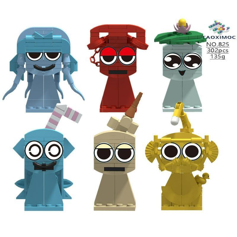 Sprunki Blocks Toys Sprunki Building Blocks Model Children's Educational Oren Wenda Building Block Toys for Kids Birthday Gift popular