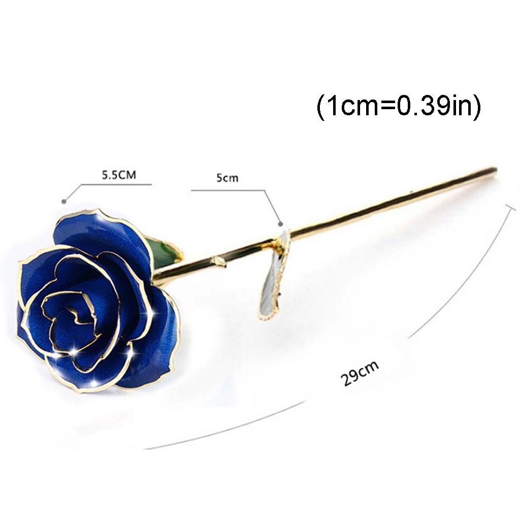 24K Gold Rose Flower Gilded Preserved Flowers Ornaments Gift for Valentine’s Day