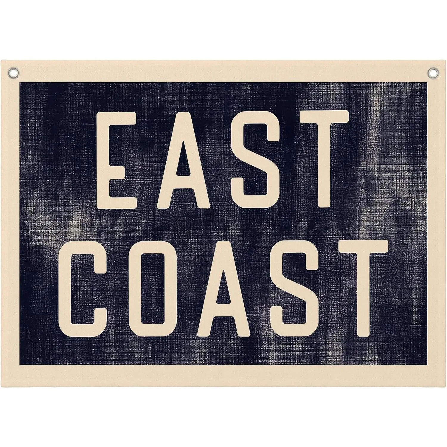 Eat Coat Decor Canva Banner Wall Hanging, Retro Navy Blue Nautical Wall Art Decor Hanging Flag for Beach Houe Bedroom Living Room Dorm Apartment, 20x30 Inch,EE055-ZL