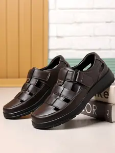 Summer Hollow Out Sandals, Anti-Slip Soft Sole, Breathable, Ideal for Outdoor Walking, Camping, Indoor Use, Men's Casual Shoes, Holiday Gift, Non Slip Lightweight