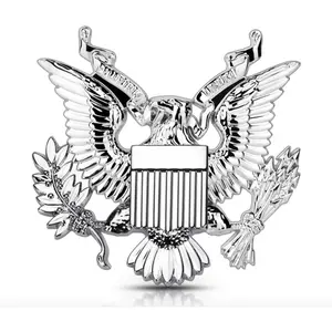 Metal Car Emblem Sticker Decal (Silver)