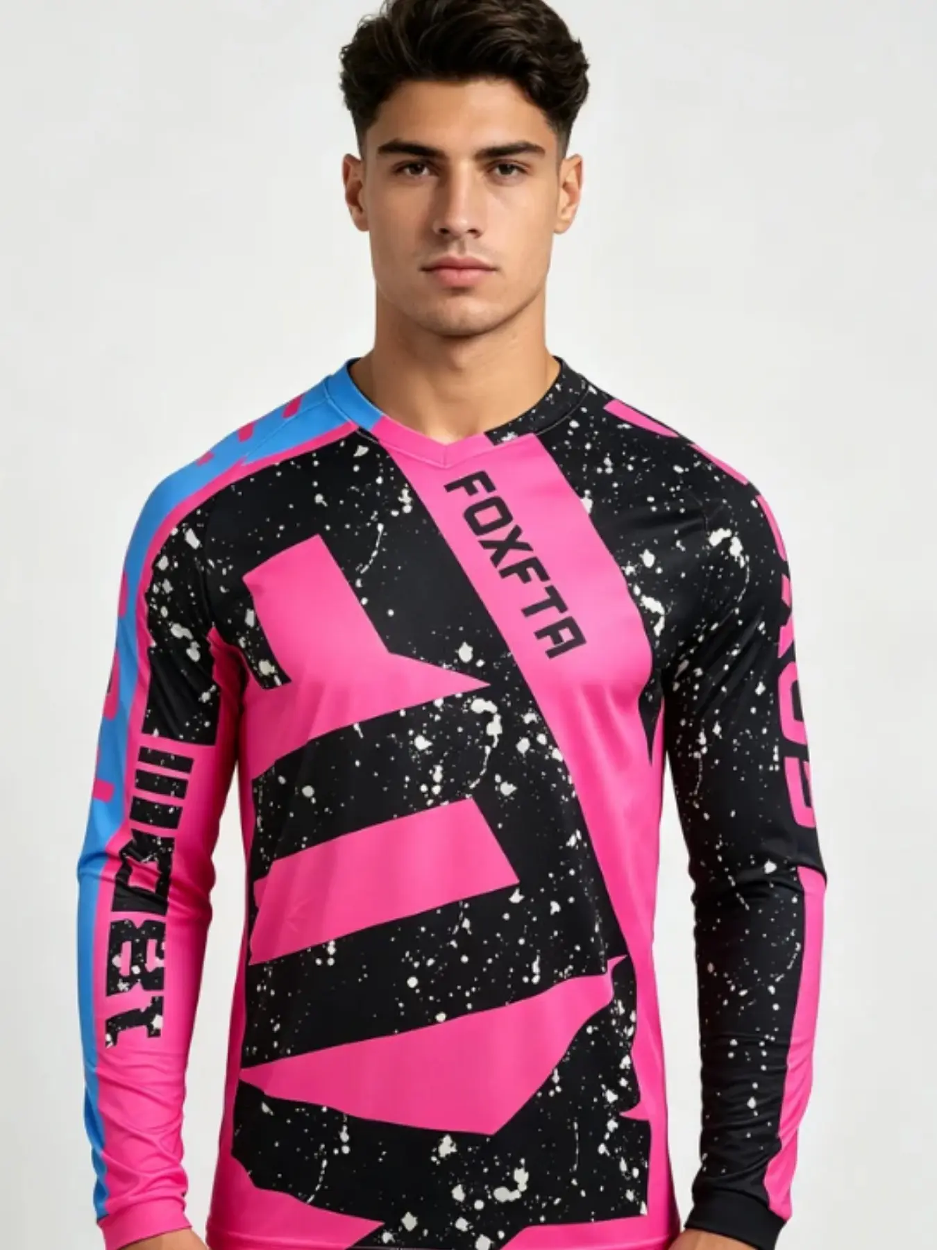 2026 Men's Outdoor Hiking Long Sleeve T-Shirt, Athletic Apparel, Breathable Sporty Top, Cycling Football Basketball Gear, Quick-Dry MTB Bmx Atv Dh Jersey, Athletic Clothes