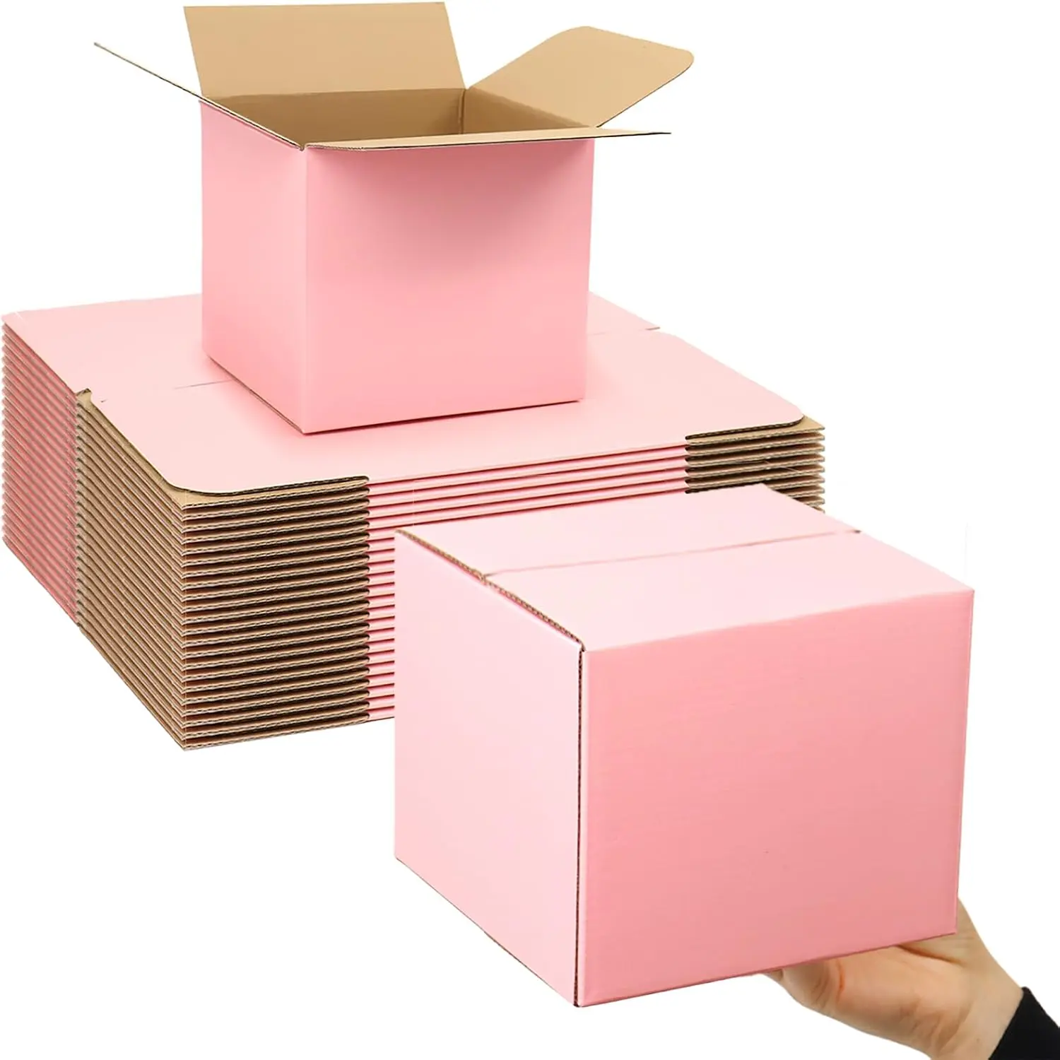 Small Shipping Boxes 6x6x6 Inches, 30 Pack  Corrugated Cardboard Boxes, Cube Mailer Boxes for Small Business Packaging Mailing
