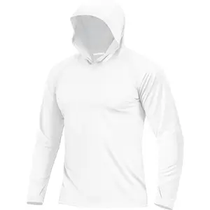Men's UPF 50+ Sun Protection Lightweight Hoodie Shirts Long Sleeve Fishing Shirt SPF UV Hiking Swim
