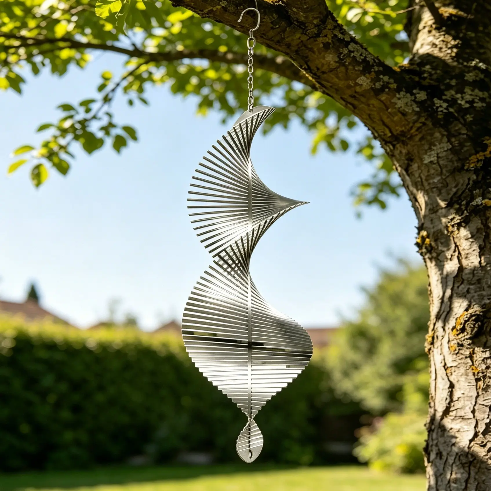 3D Wind Spinner Wind Bell Weather Resistant 360° Rotating Wind Spinner Hook Included for No-Drill Hanging
