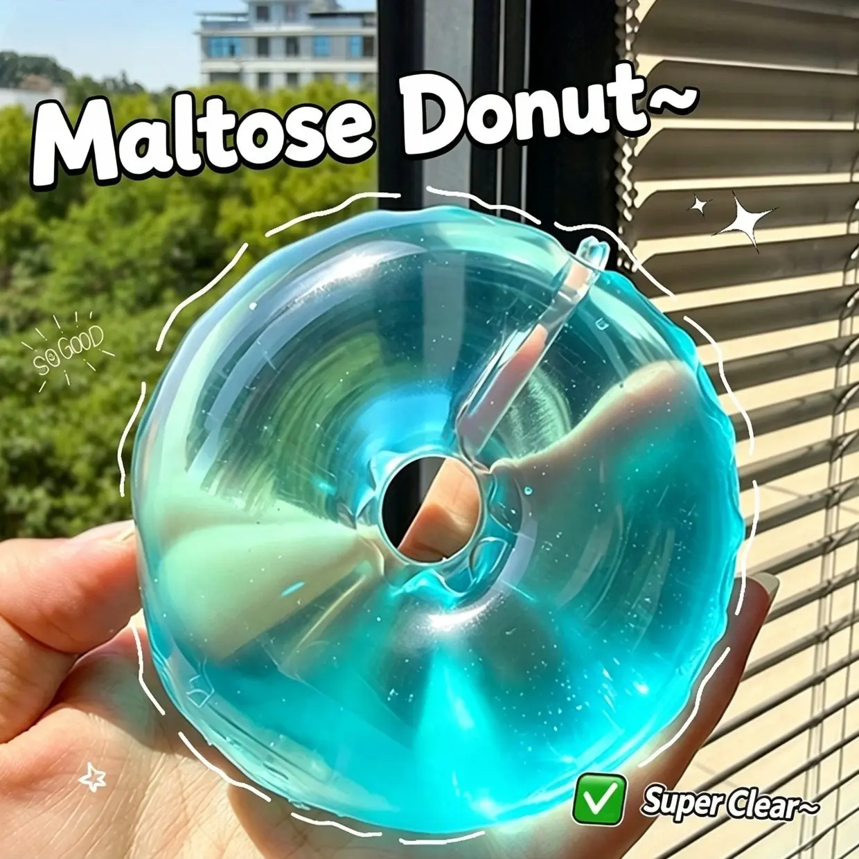 Plastic Malt Donut Stress Relief Toy, Slow Rebound Unboxing Toy, Moldable Doughnut Squeeze Fun, Stress Relief Squishy, Ideal for Relaxation and Playtime