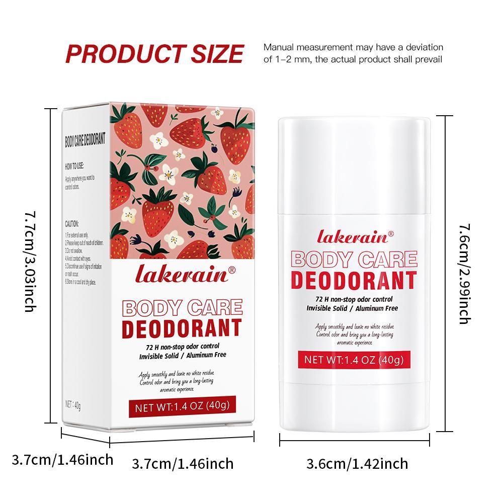 Natural Body Deodorant, High Performance Deodorant, 1 Box Long-lasting Invisible Body Deodorant Cream, Round Tube Cream, Fruity Fragrance, for Women and Girls