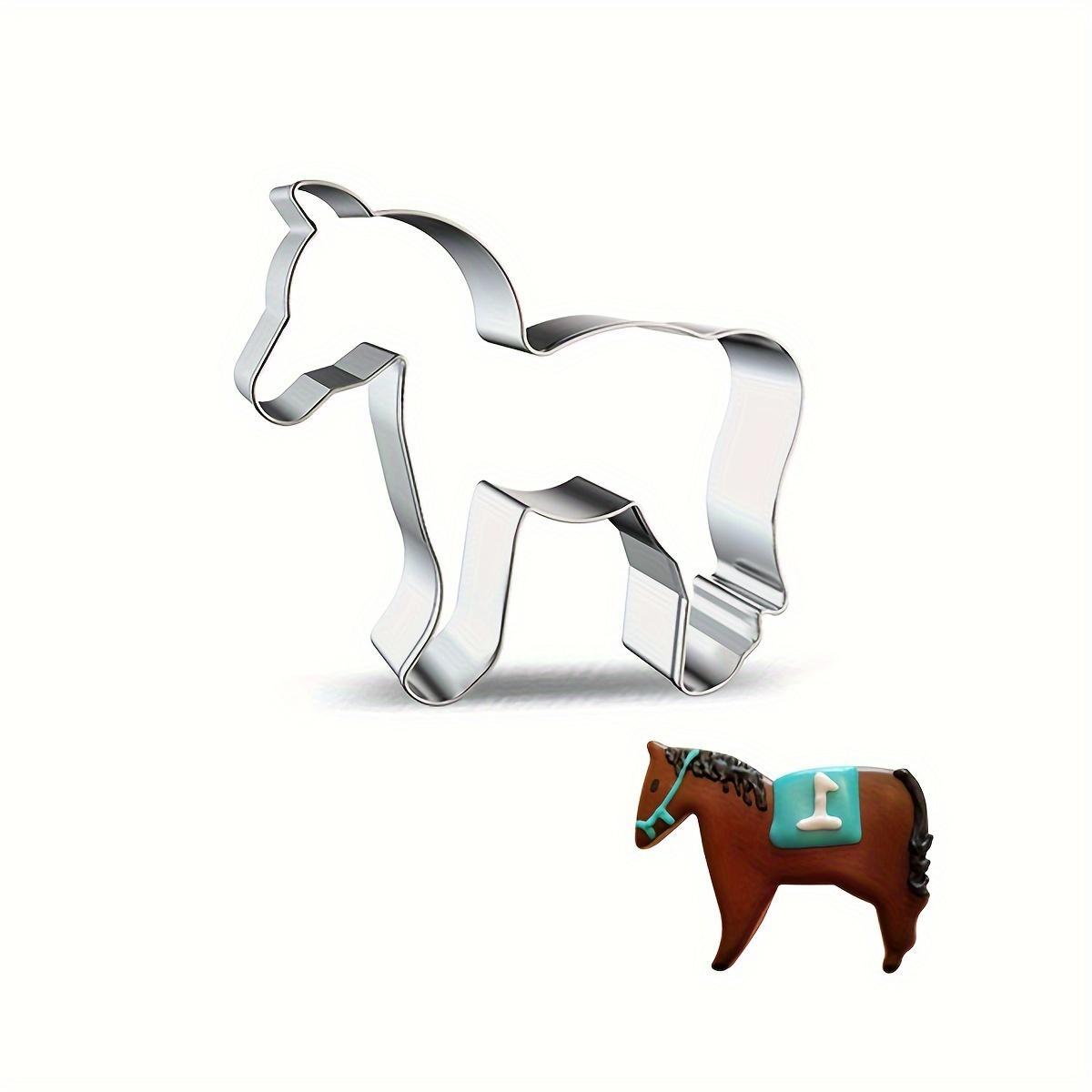 1pc Whimsical Horse-Shaped Stainless Steel Cookie Cutter - DIY Baking Mold for Charming Animal Cookies, Durable & Easy to Use, Perfect for Creative Baking Fun
